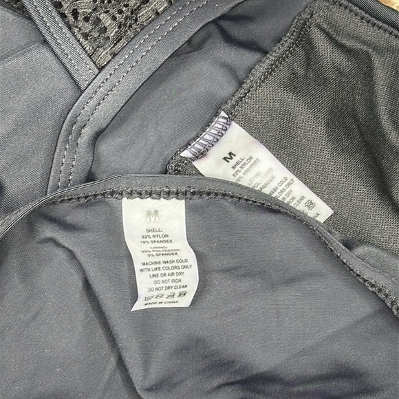 Women's Solid Black Bralette Tankini with Bikini Bottoms Size Medium - Picture 6 of 6